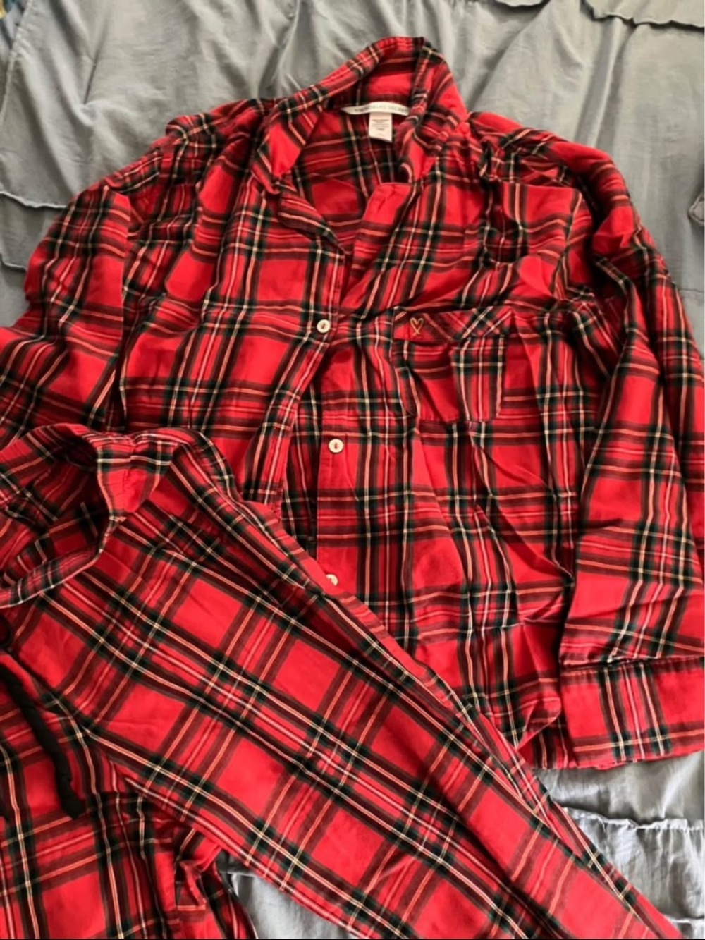 Victoria's Secret Red Plaid Shirt